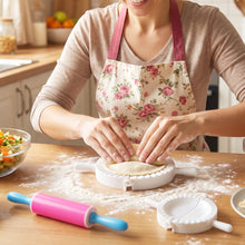 Plastic dumpling press with mini rolling pin for easy folding