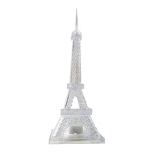 Showpiece night lamp in the shape of the Eiffel Tower with glowing LED lights