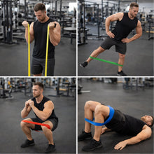 Workout resistance bands set for muscles toning and flexibility