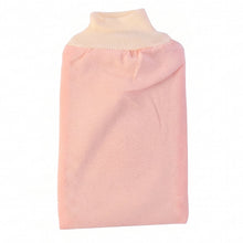 Bath scrub glove on white background