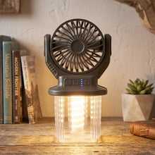 Solar fan lantern features