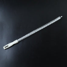 Flexible long brush cleaning a kitchen sink drain