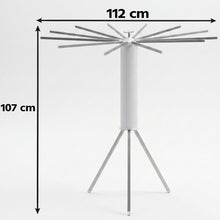 Space saving folding drying rack with multiple hanging arms