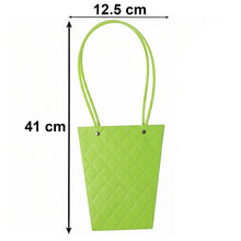 Size guide for flower packaging bag in product images