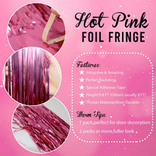 Close-up of reflective shimmering foil strands of a party fringe curtain.
