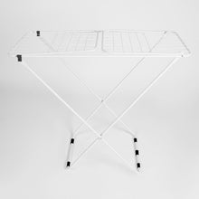 Compact foldable butterfly drying rack for indoor and sheltered outdoor use