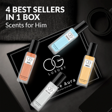 Unisex Luxury Perfume Set bottles displayed with premium gift box