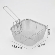 Frying basket holding crispy food snacks