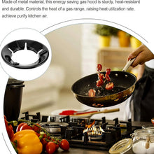 Side view of durable gas stove flame protector ring made of heat-resistant metal