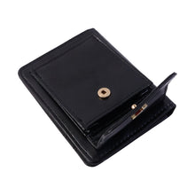Card holder wallet designed for multiple card slots and snap button closing