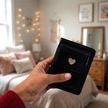Minimalist compact card holder wallet with snap button