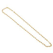 Stylish gold tone long bead chain necklace for versatile daily wear