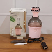 Mini vacuum cleaner in use on various surfaces