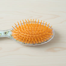 Detail of the flexible bristles on the Soft Cushion Hair Brush, designed to reduce hair breakage.
