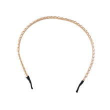 Decorative metal hair band studded with crystals