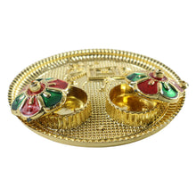 Traditional kankavati box with cow design for pooja