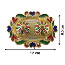 Enamel pooja thali kankavati for tilak and rituals
