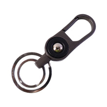 Elegant metal key holder with carabiner for keys and small items