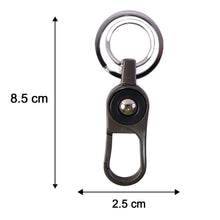 Heavy-duty metal keychain with secure locking mechanism