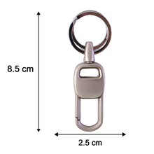 Heavy-duty metal keychain with secure locking carabiner