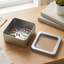 Metal box small items secure lid