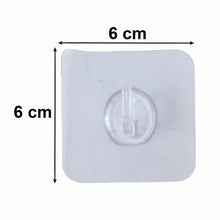 Close-up of transparent adhesive wall hook