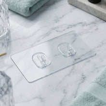 Wall-mounted transparent self-adhesive double hook