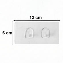 Side view of transparent self-adhesive wall hook