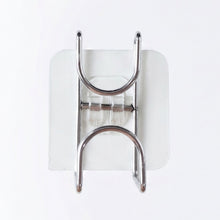 Self-stick double D-ring wall hook holder on door surface