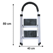 Portable step stool ladder with wide anti slip steps
