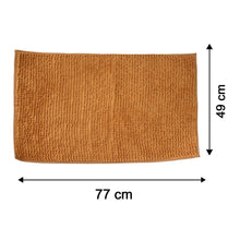 Plush microfibre door mat with anti skid base