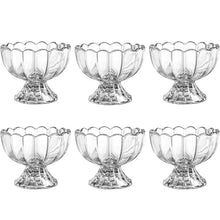 Serving Dessert Bowl Set - 6pcs Ice Cream, Salad, and Fruit Bowls (Brown Box)