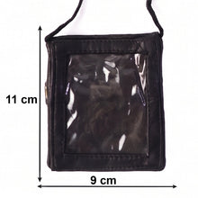 Detailed view of the braided lanyard used with the leather ID holder