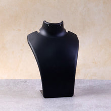Full view of black necklace display stand with elegant jewellery display in India
