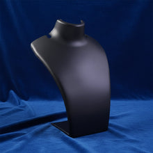 Close-up of black mannequin necklace display stand detailing jewellery in India