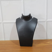 Back view of sturdy black necklace display stand mannequin bust in India