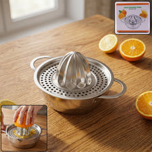 Steel manual hand press citrus juicer