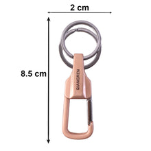 Keychain organizer showing its carabiner clip