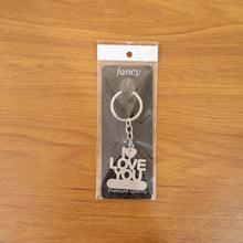 Gift-ready romantic 'Love You' keychain with metallic shine