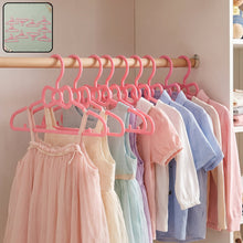 Kids plastic clothes hangers set, cute baby wardrobe hangers (10 pcs set)