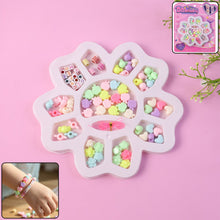 DIY beading jewellery making kit with colorful beads for kids