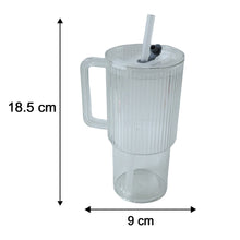 Kids Tumbler 900ml with Handle Lid and Straw Ribbed Water Sipper Cup (1 Pc) view 6