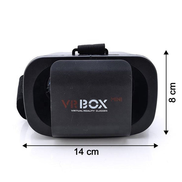 VR Box headset showing adjustable strap and soft eye padding for smartphone virtual reality