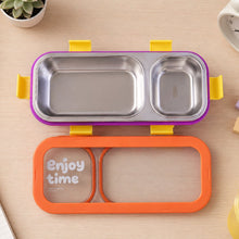 Heavy-duty stainless steel lunch box for travel and office use