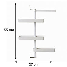 Detailed measurements diagram of rotating storage rack for reference