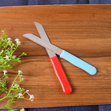 10-piece kitchen knife set featuring stainless steel blades and color coded handles