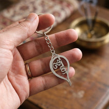 Spiritual Krishna shankh engraved keychain