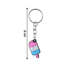 Colorful popsicle keychain cartoon style with sturdy key ring