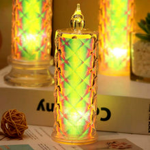 Battery-powered LED candle lights with smooth multicolor transitions