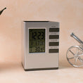 Modern Cube Digital Desk Organizer with Clock